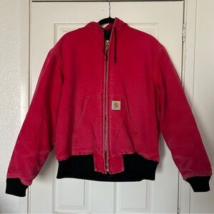 RARE Vintage Carhartt Red Hooded Jacket